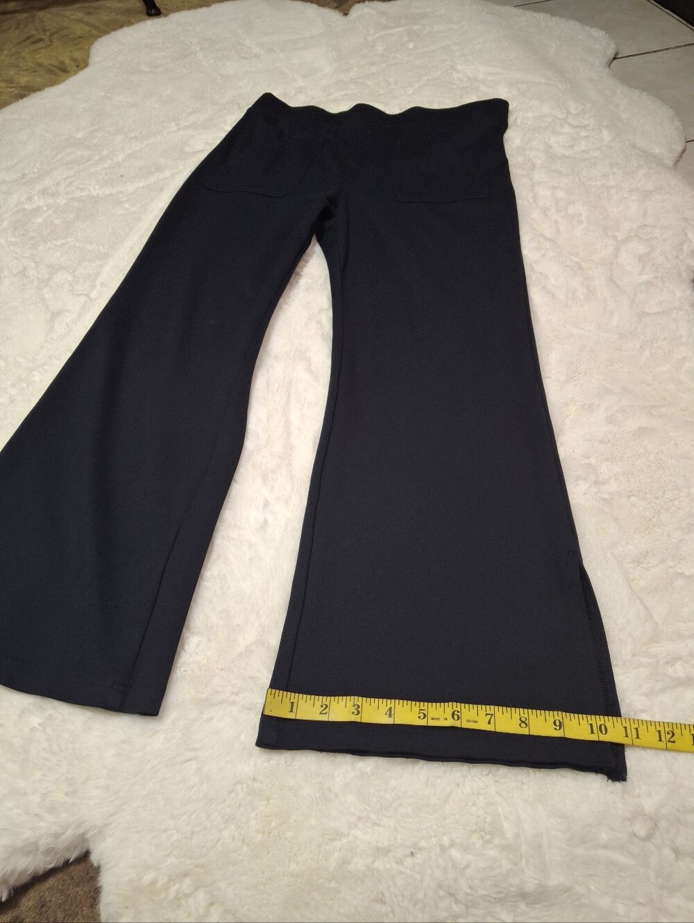 Maeve Anthropologie Eve Flare Pull-On Front Pockets Pants OB1430211 Black Large - Picture 14 of 16